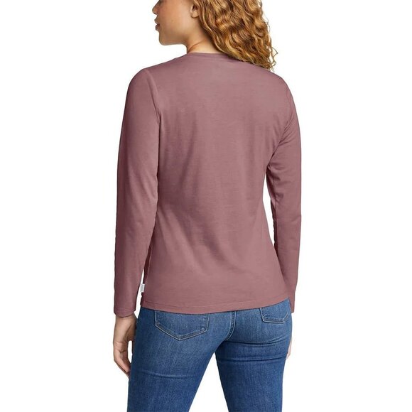 NWOT Eddie Bauer Womens Long Sleeve Shirt | Brown - Picture 3 of 5